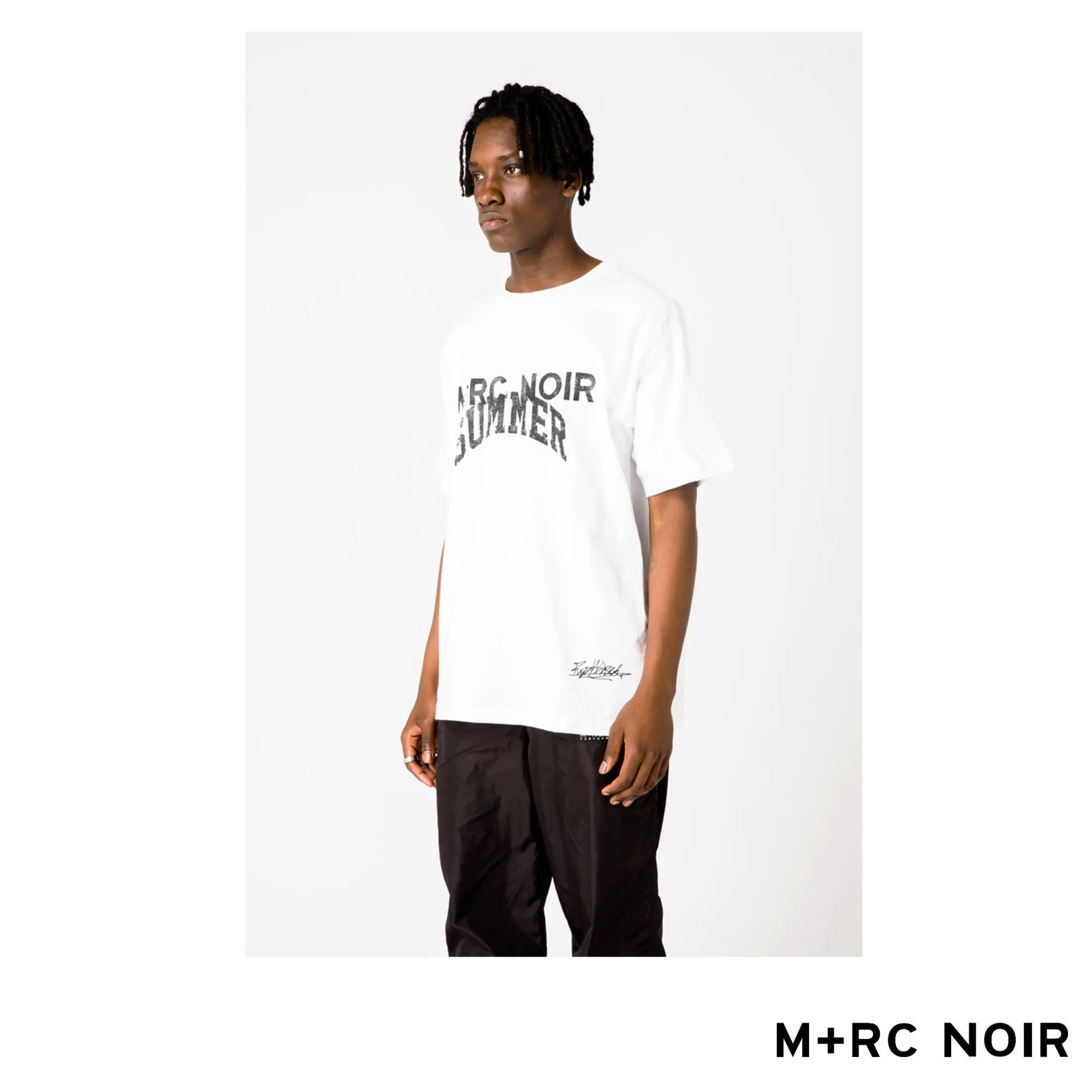 MRC NOIR  |Crew Neck Flower Patterns Unisex Street Style Collaboration