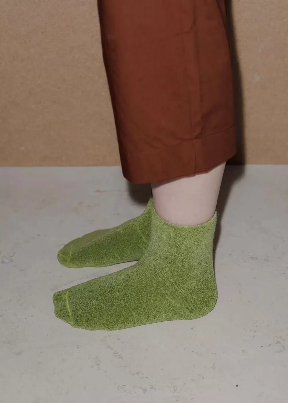 Mun Green Buckle Overankle Socks