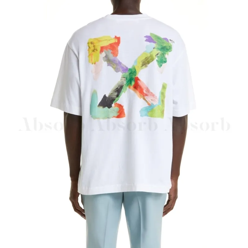 Off-White  |Crew Neck Street Style Cotton Short Sleeves