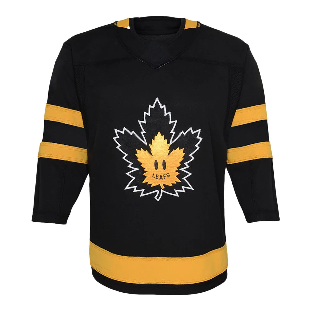 OUTERSTUFF TORONTO MAPLE LEAFS MITCH MARNER KIDS PREMIER BLACK THIRD JERSEY