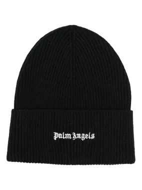 Palm Angels - Bonnet black logo brodé