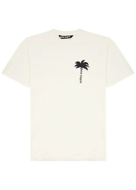 Palm Angels  |Crew Neck Street Style Plain Cotton Short Sleeves Logo