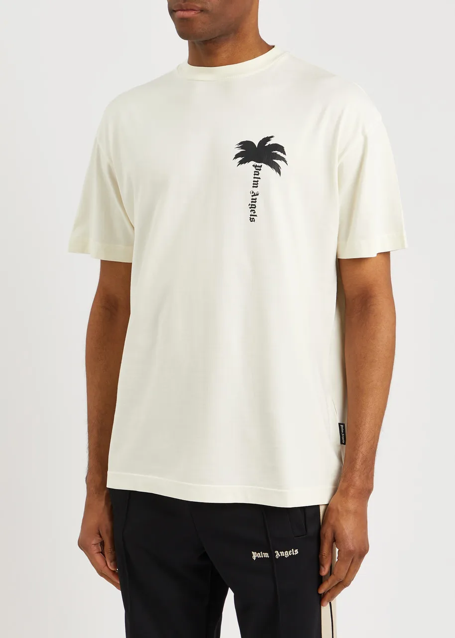 Palm Angels  |Crew Neck Street Style Plain Cotton Short Sleeves Logo