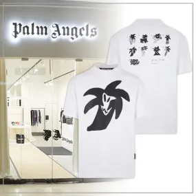 Palm Angels  |Crew Neck Street Style Plain Short Sleeves Logo