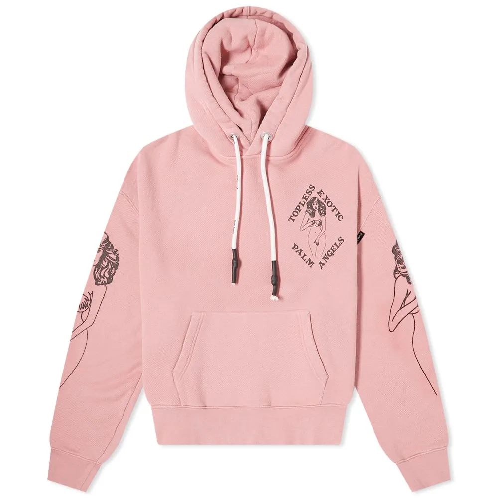 Palm Angels Exotic Club Popover HoodiePink