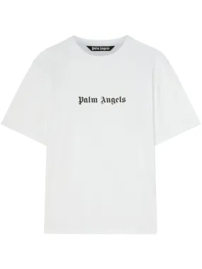 Palm Angels T-shirt blanc à logo imprimé