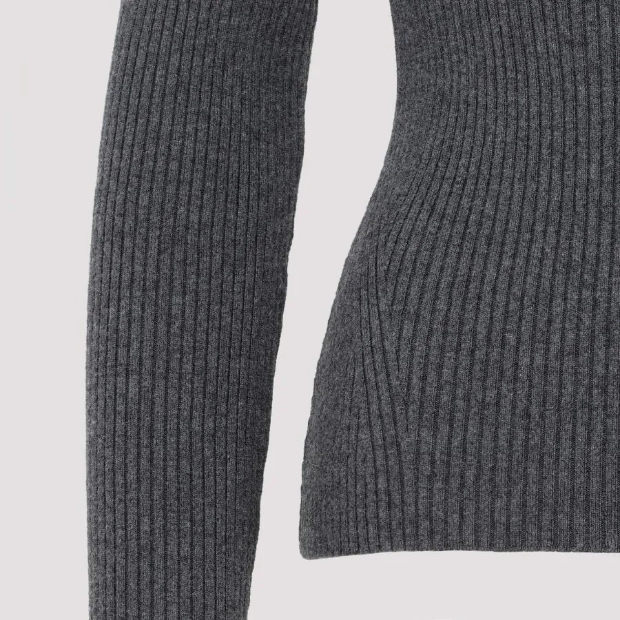 PATOU  |Casual Style Wool Long Sleeves Plain Office Style