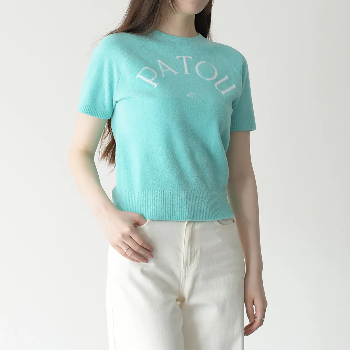 PATOU  |Crew Neck Cotton Short Sleeves Logo V-neck & Crew neck