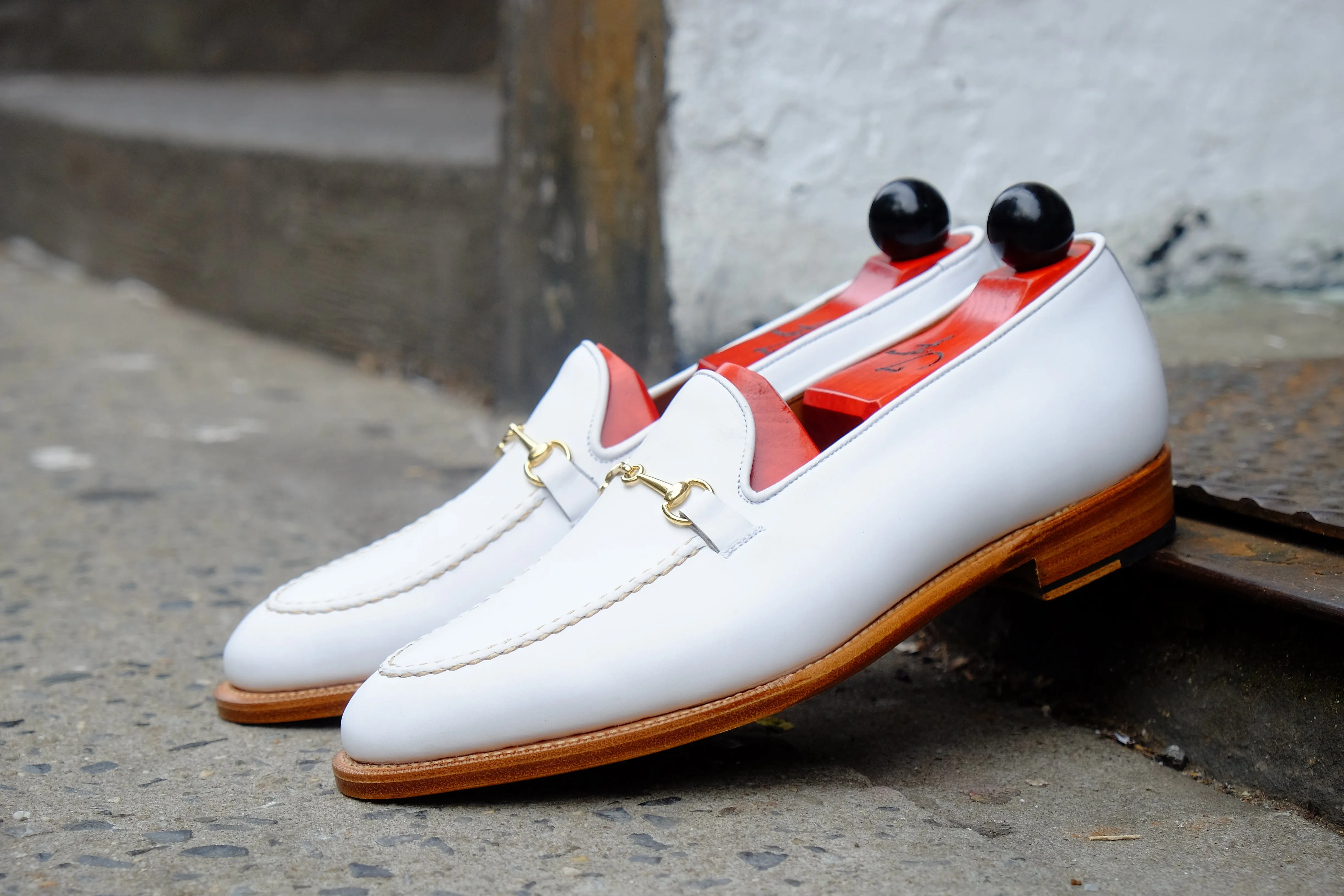 Pike - MTO - White Calf - TMG Last - Single Leather Sole