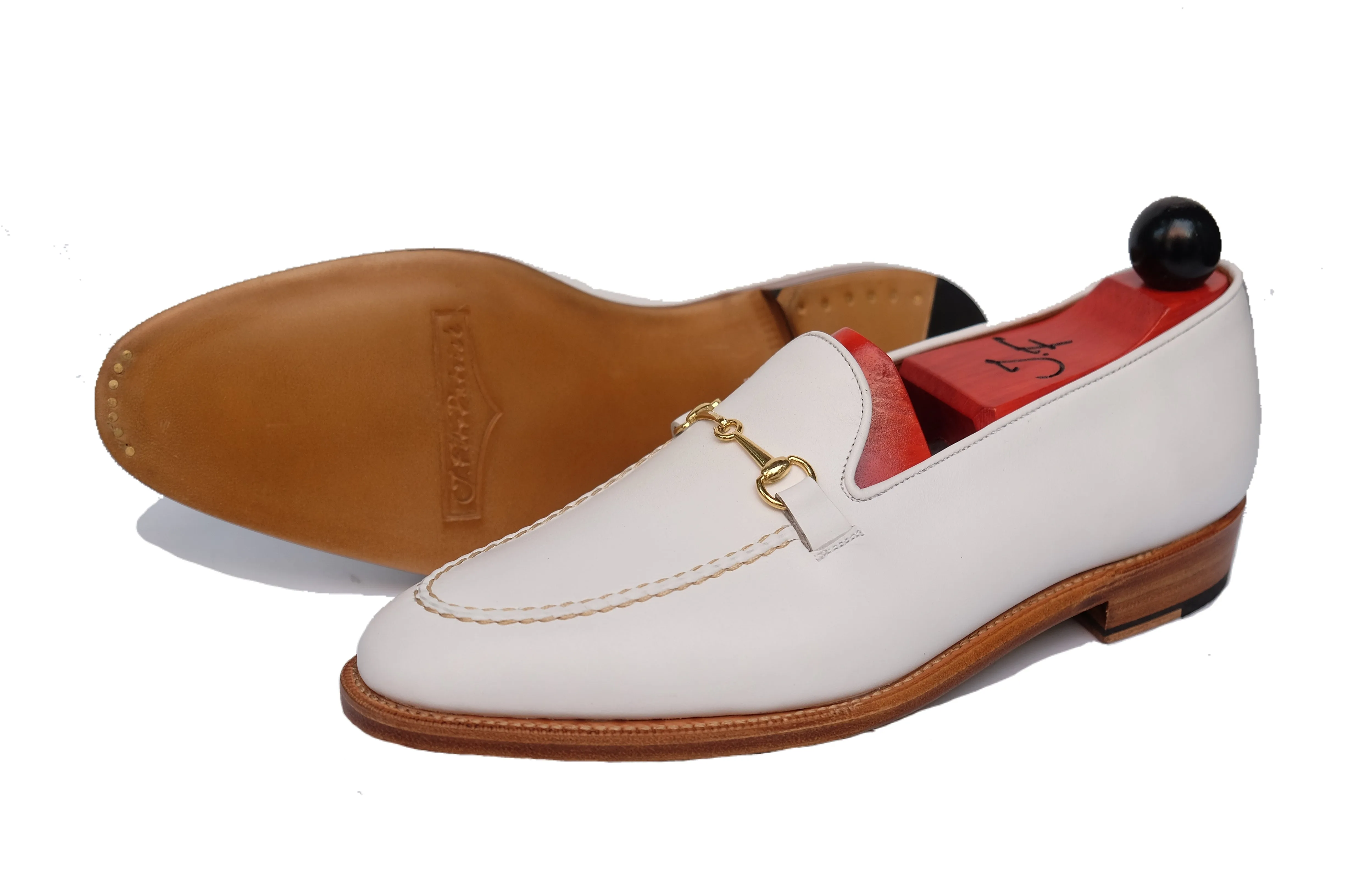 Pike - MTO - White Calf - TMG Last - Single Leather Sole