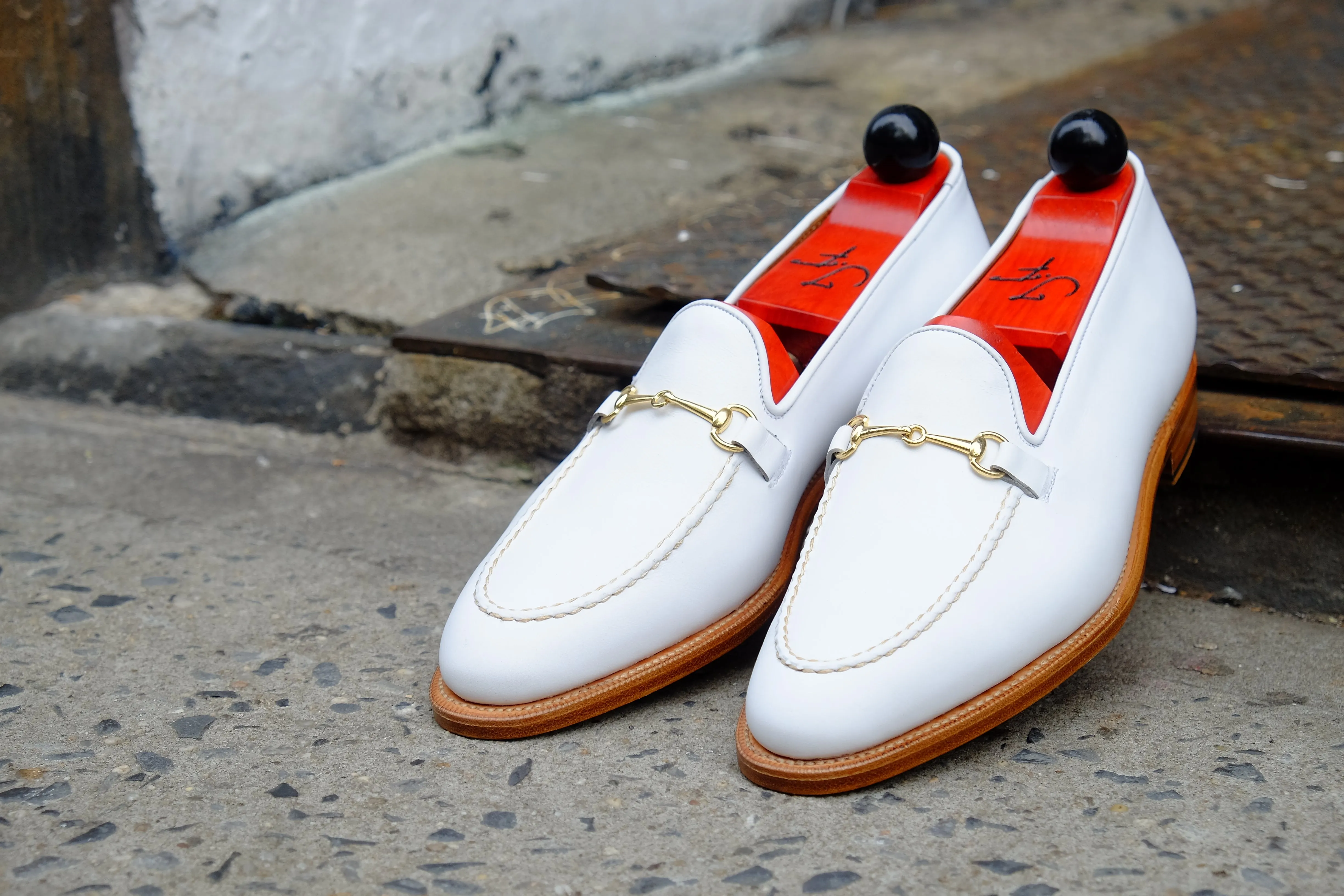 Pike - MTO - White Calf - TMG Last - Single Leather Sole