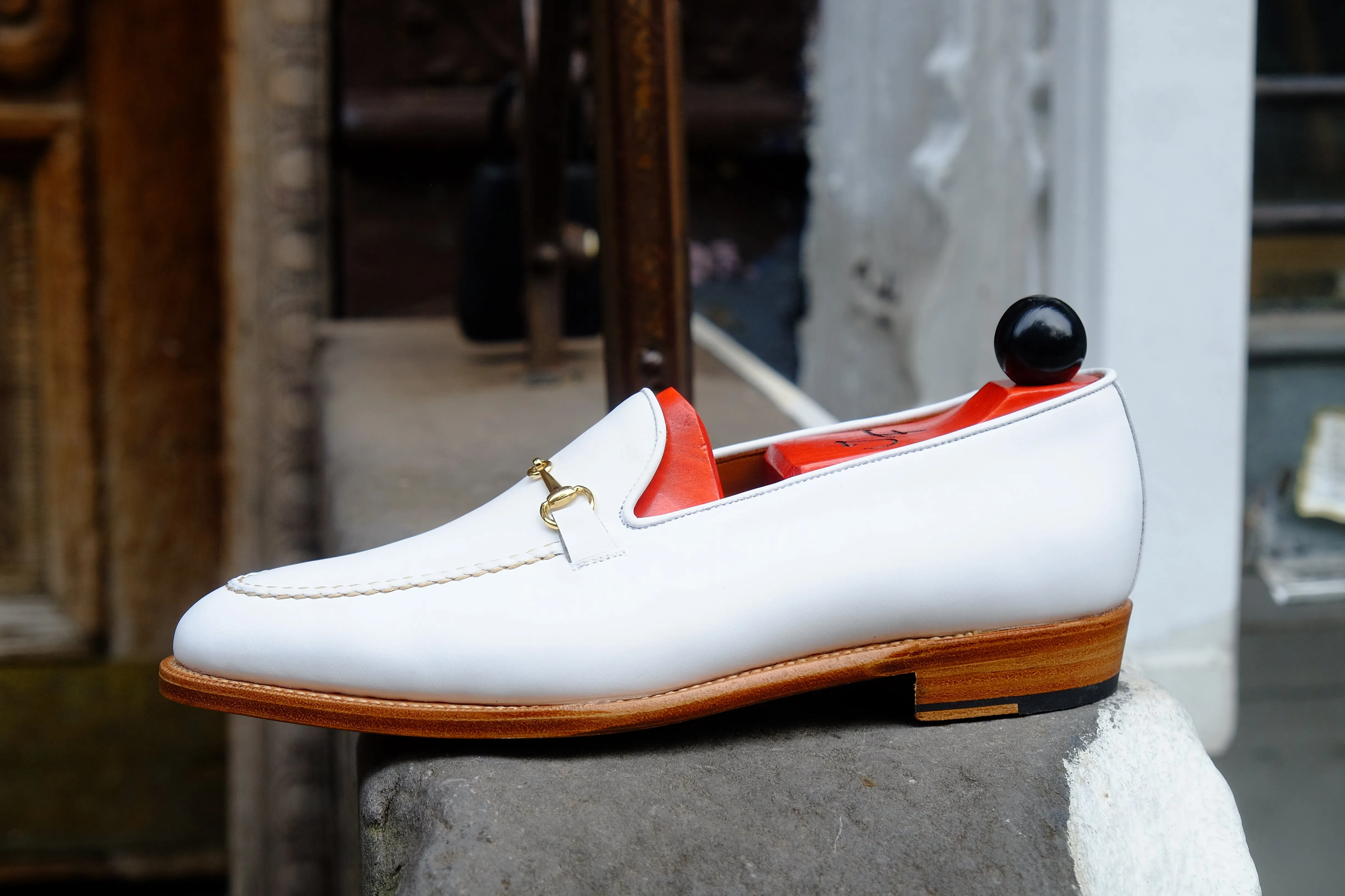 Pike - MTO - White Calf - TMG Last - Single Leather Sole