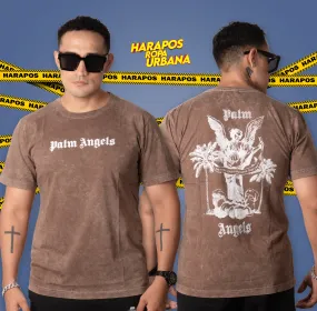 Polera Palm Angels Pre-lavada Angel cafe