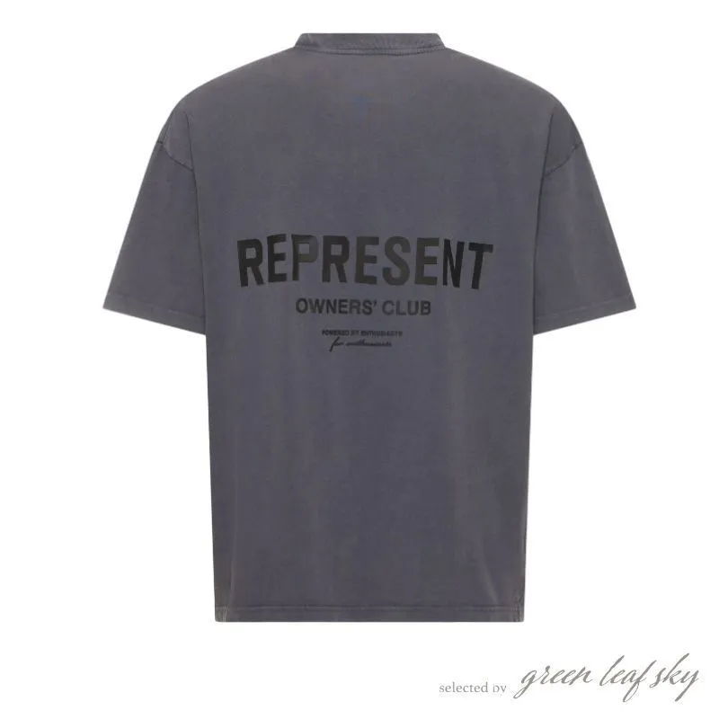 REPRESENT  |Crew Neck Blended Fabrics Street Style Plain Cotton