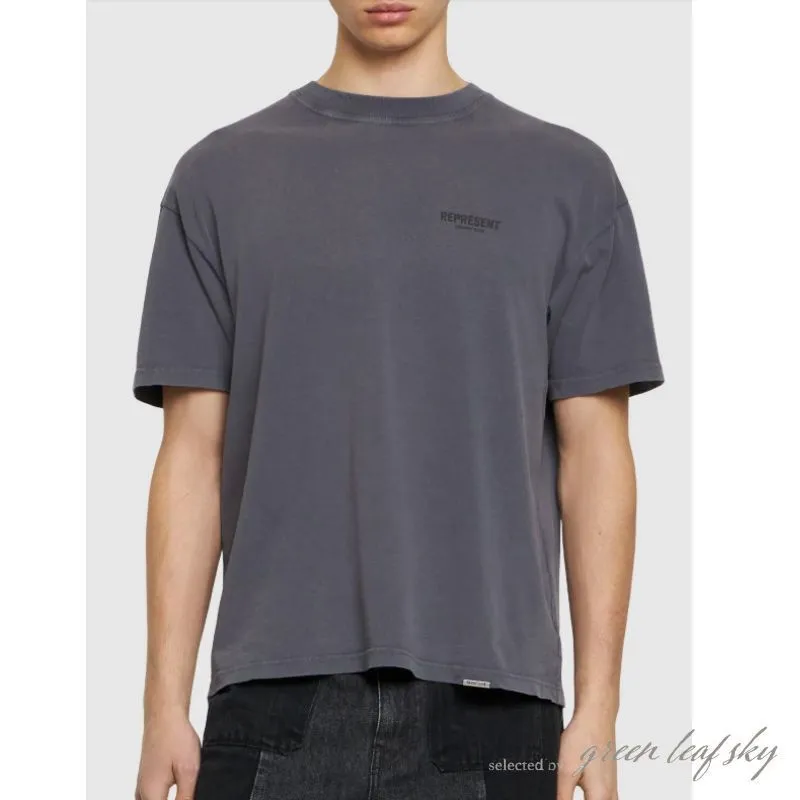 REPRESENT  |Crew Neck Blended Fabrics Street Style Plain Cotton