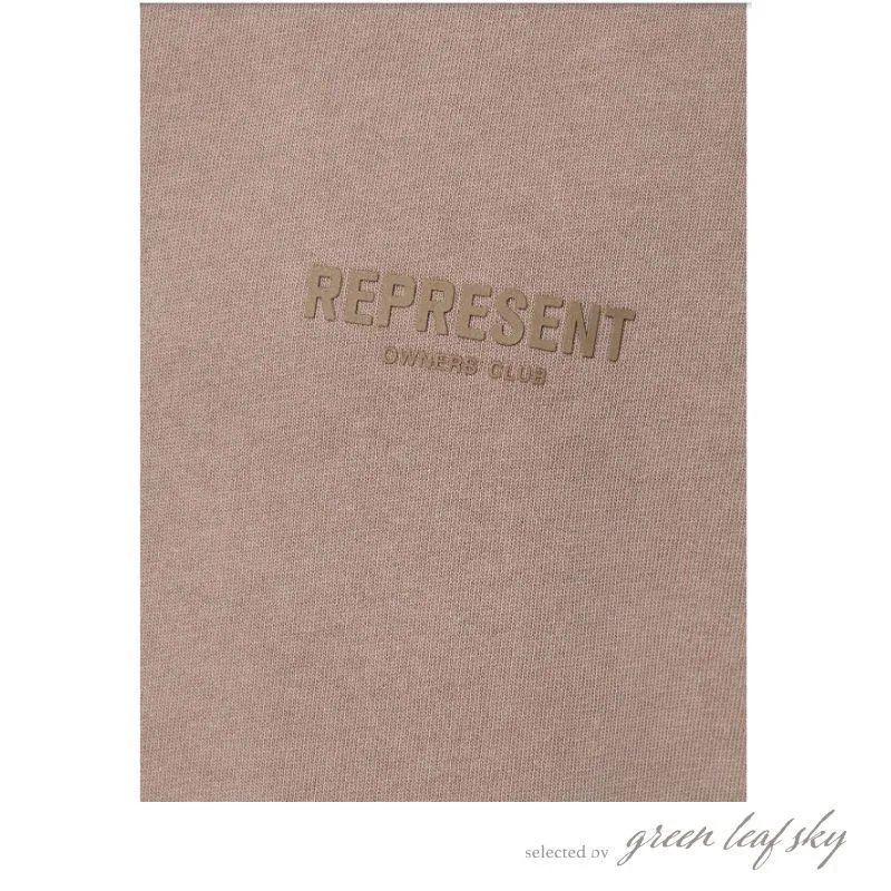 REPRESENT  |Crew Neck Blended Fabrics Street Style Plain Cotton