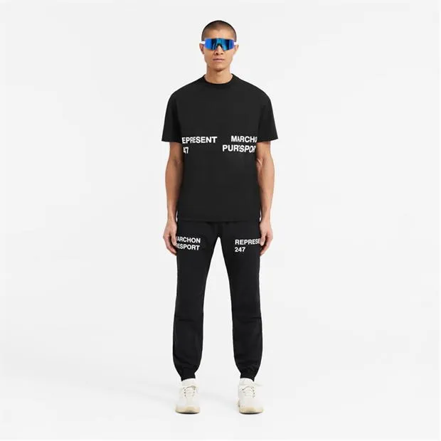 REPRESENT  |Crew Neck Unisex Street Style Short Sleeves Logo