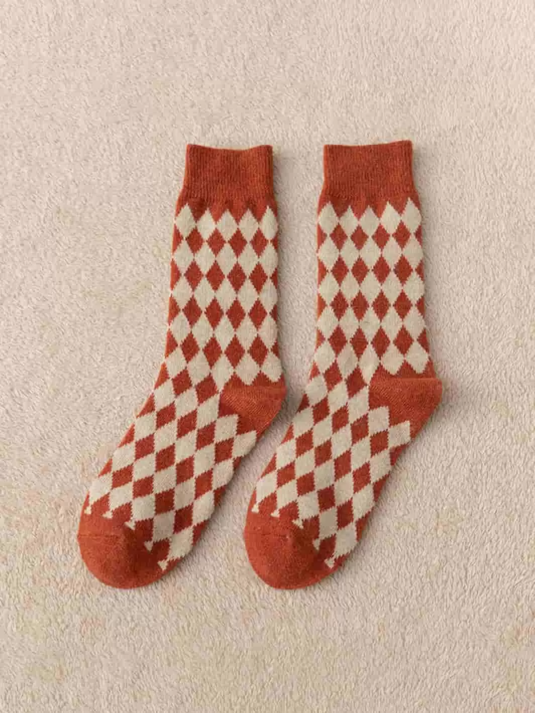 Retro cotton socks