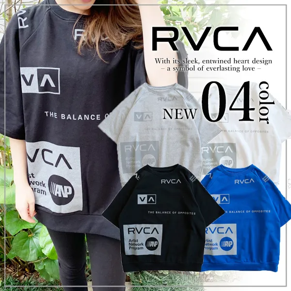 RVCA  |Crew Neck Unisex Plain Short Sleeves Logo Crew Neck T-Shirts