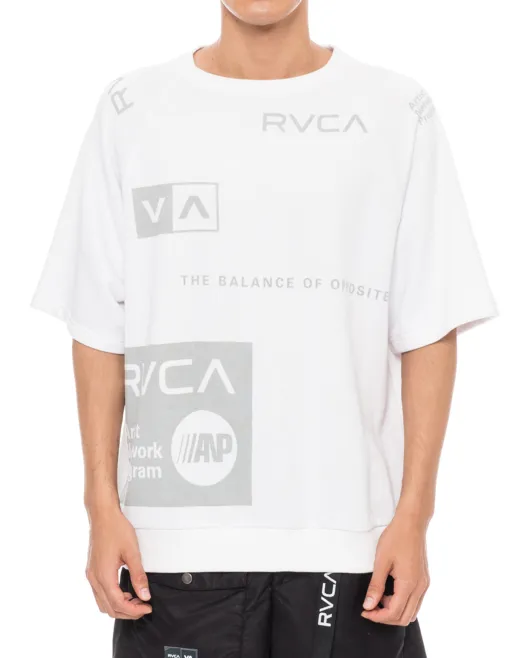 RVCA  |Crew Neck Unisex Plain Short Sleeves Logo Crew Neck T-Shirts