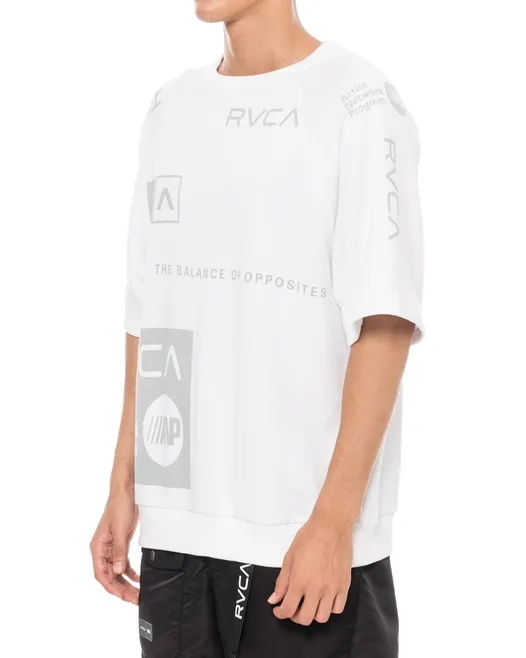 RVCA  |Crew Neck Unisex Plain Short Sleeves Logo Crew Neck T-Shirts