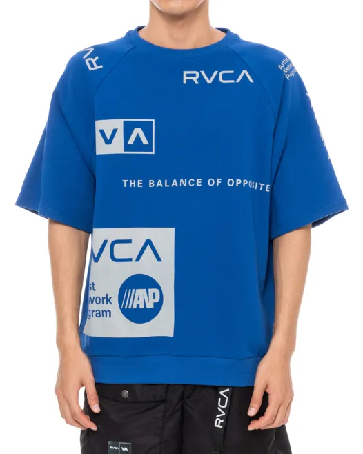 RVCA  |Crew Neck Unisex Plain Short Sleeves Logo Crew Neck T-Shirts