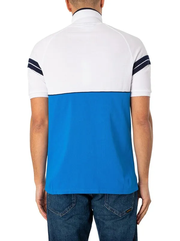 Sergio Tacchini Cambio Polo Shirt - White/Palace Blue