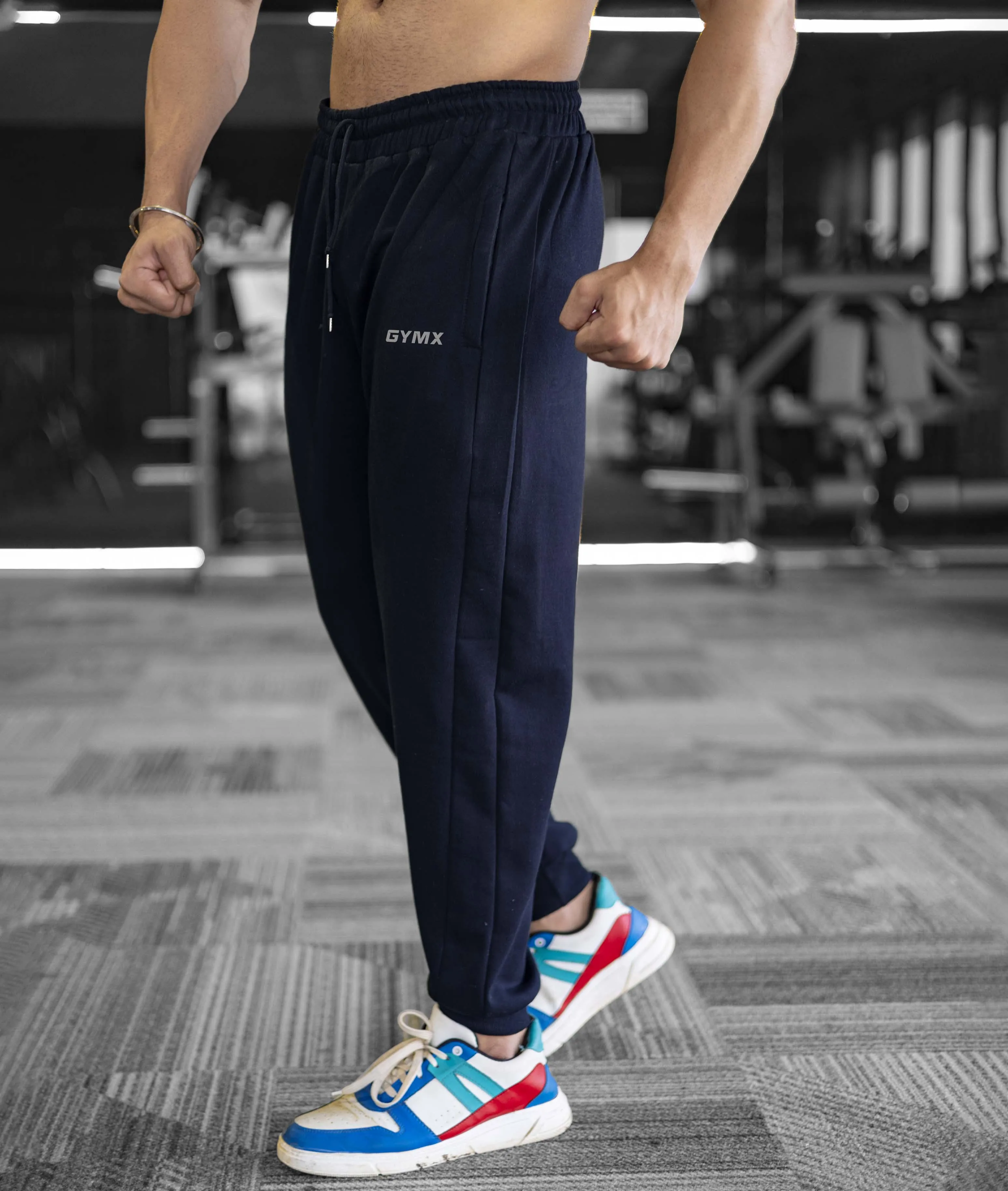 Signature Oversized GymX Bottoms: Night Blue