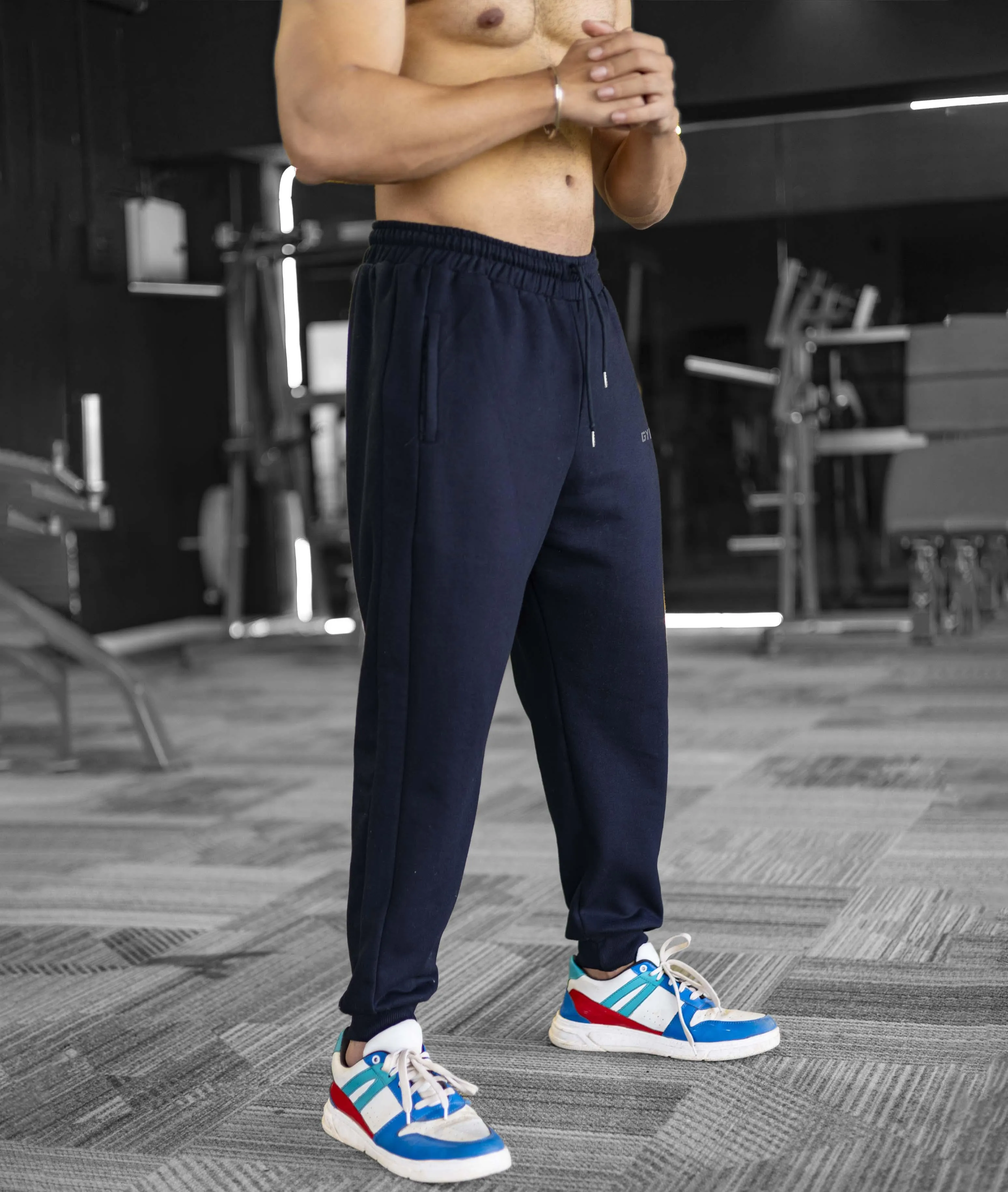 Signature Oversized GymX Bottoms: Night Blue