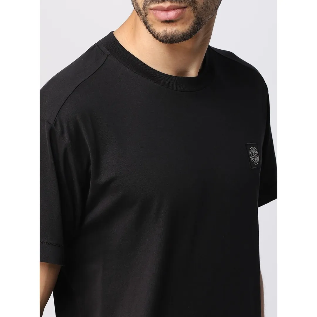 STONE ISLAND  |Crew Neck Street Style Cotton Short Sleeves Logo