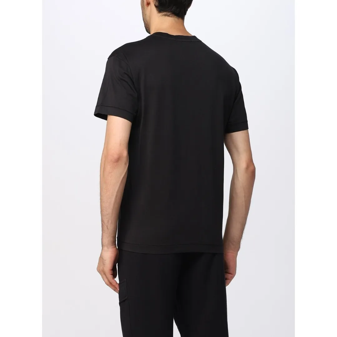 STONE ISLAND  |Crew Neck Street Style Cotton Short Sleeves Logo