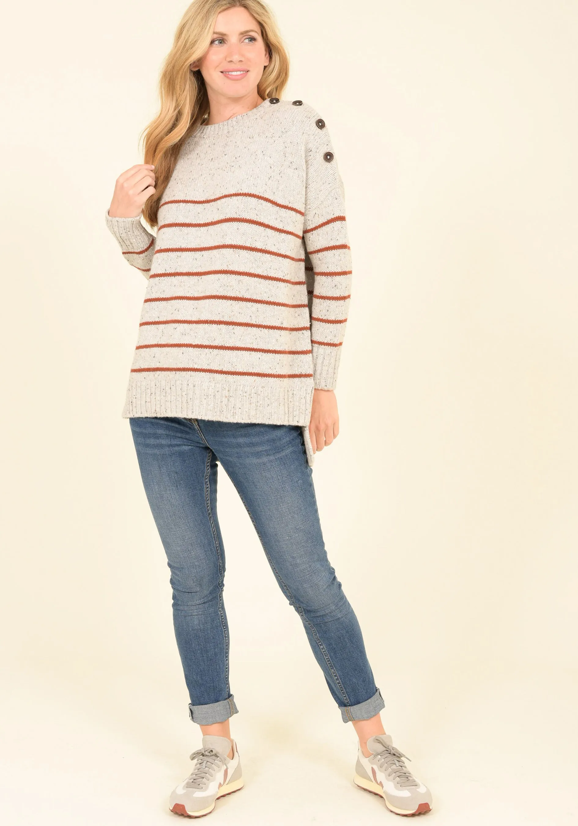 Stripe Button Jumper