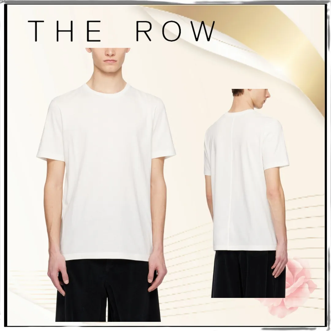 The Row  |Crew Neck Plain Cotton Short Sleeves Crew Neck T-Shirts