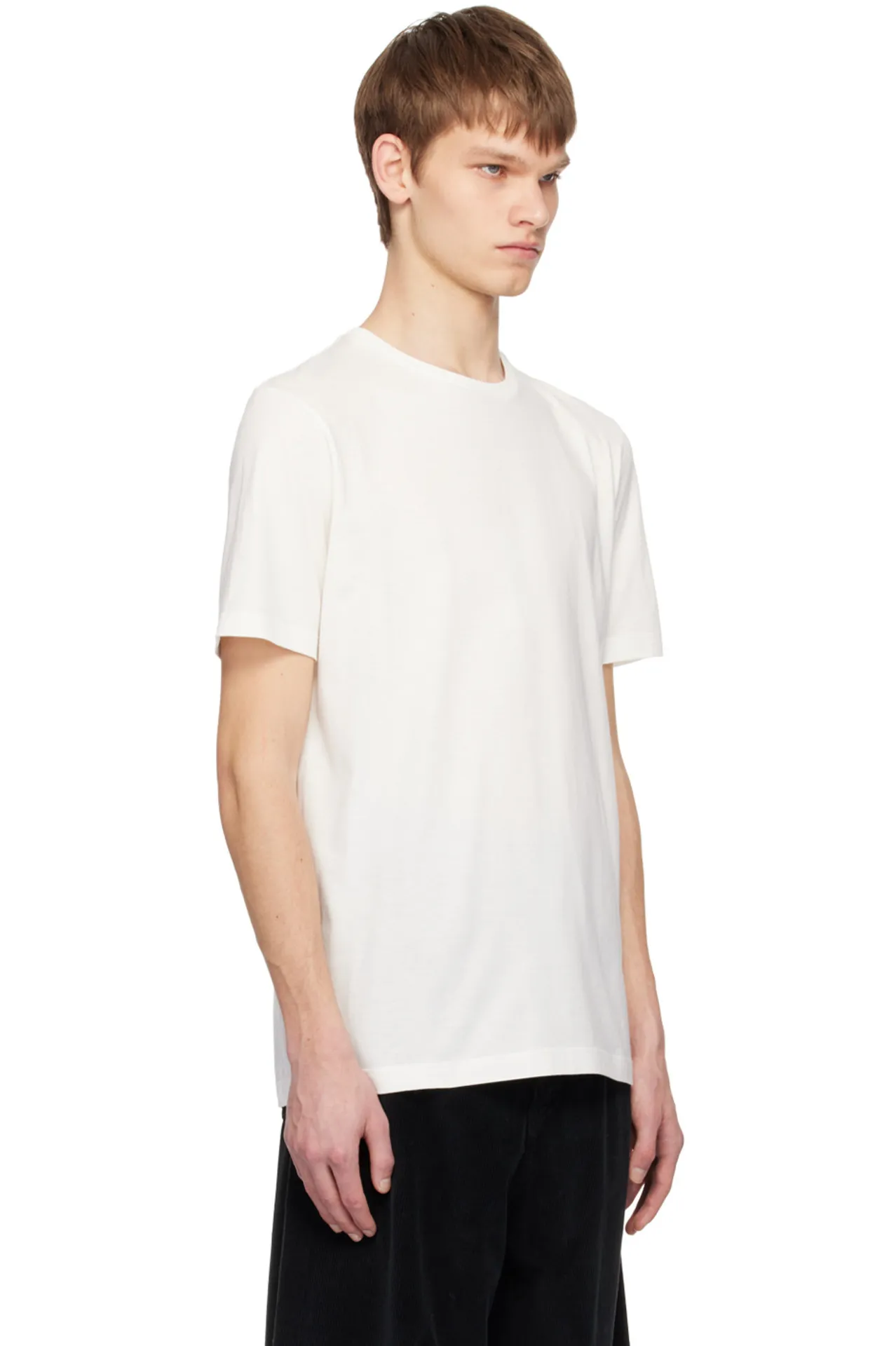 The Row  |Crew Neck Plain Cotton Short Sleeves Crew Neck T-Shirts