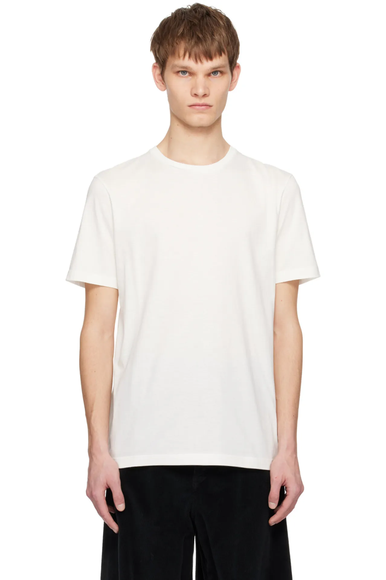 The Row  |Crew Neck Plain Cotton Short Sleeves Crew Neck T-Shirts