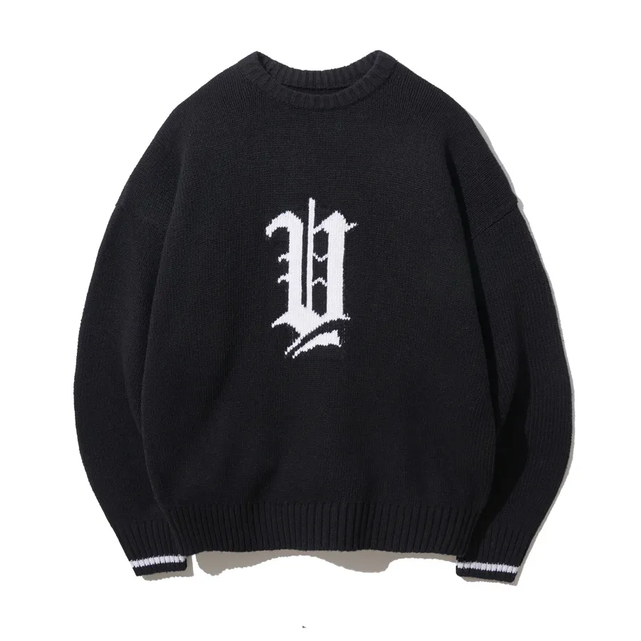 TWN  |Crew Neck Casual Style Unisex Wool Nylon Street Style