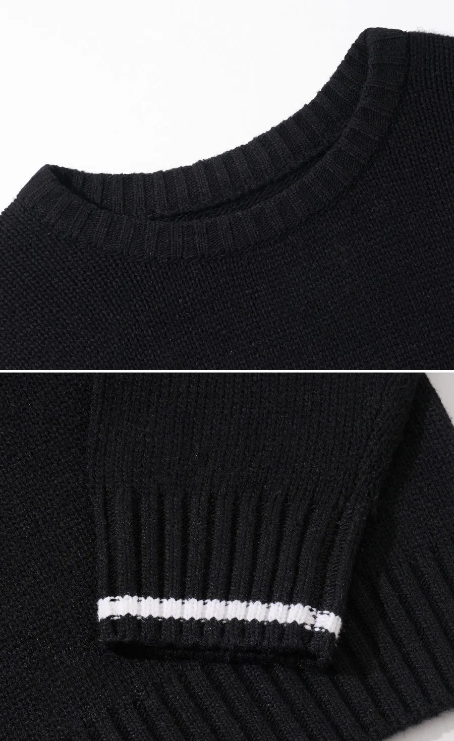 TWN  |Crew Neck Casual Style Unisex Wool Nylon Street Style