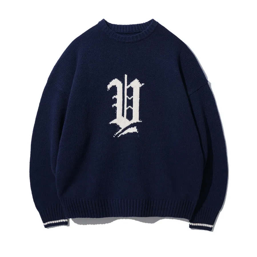 TWN  |Crew Neck Casual Style Unisex Wool Nylon Street Style