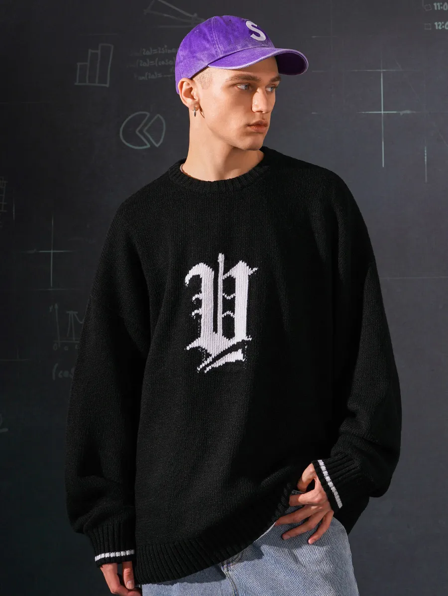 TWN  |Crew Neck Casual Style Unisex Wool Nylon Street Style