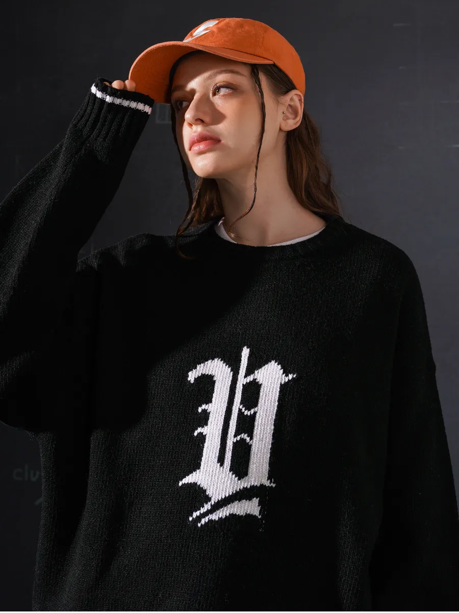 TWN  |Crew Neck Casual Style Unisex Wool Nylon Street Style