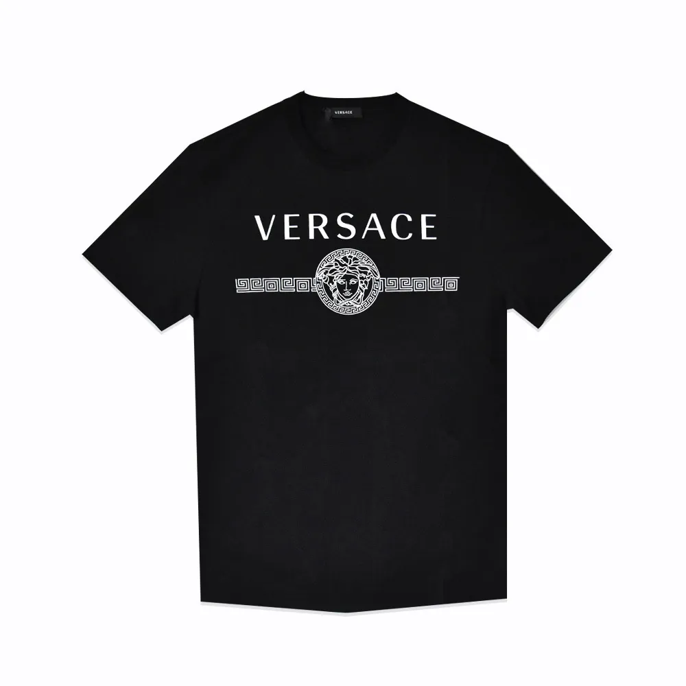 VERSACE  |Crew Neck Unisex Street Style Plain Cotton Short Sleeves