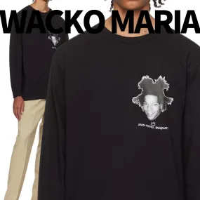 WACKO MARIA  |Crew Neck Plain Cotton Logo Crew Neck T-Shirts