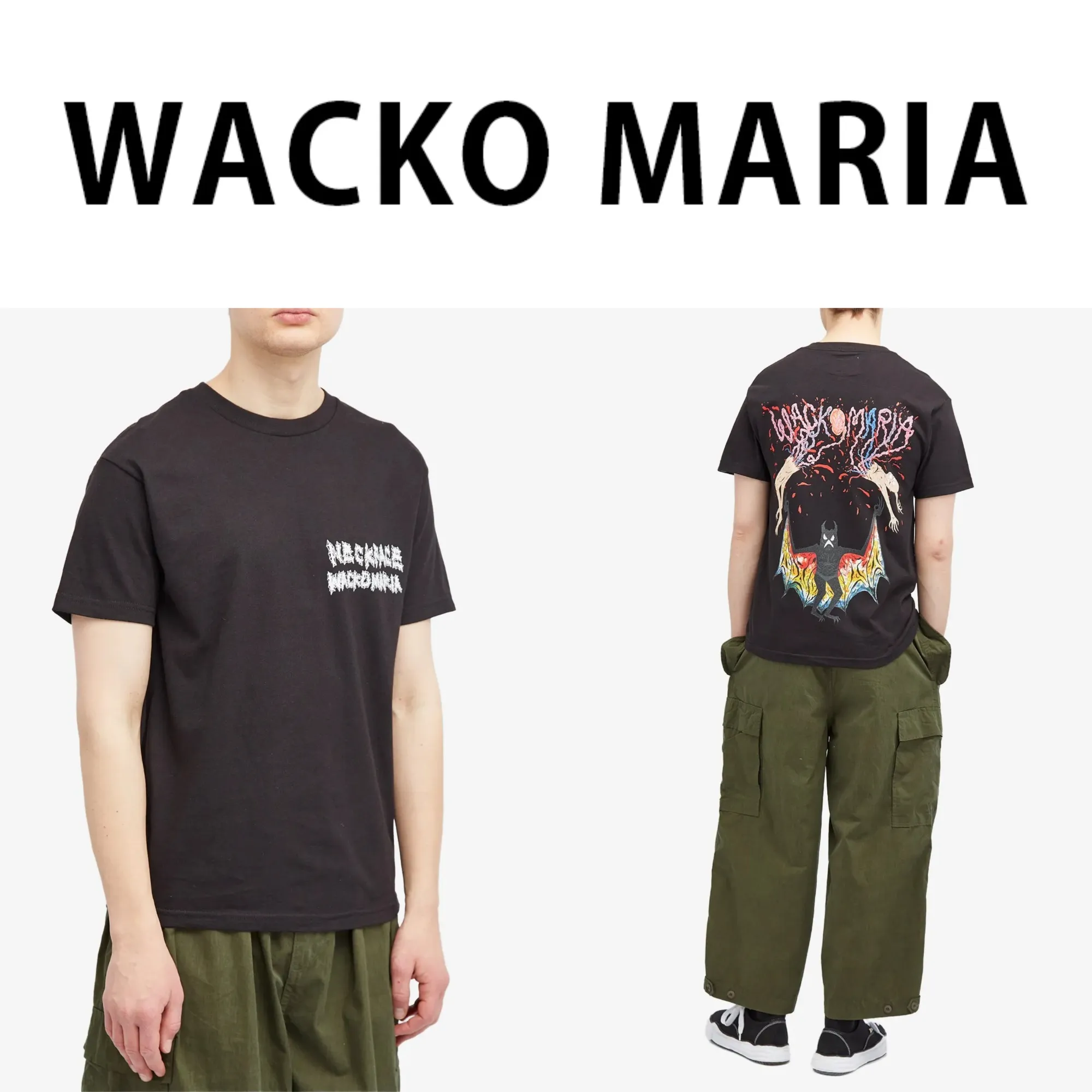 WACKO MARIA  |Crew Neck Unisex Street Style Plain Cotton Short Sleeves