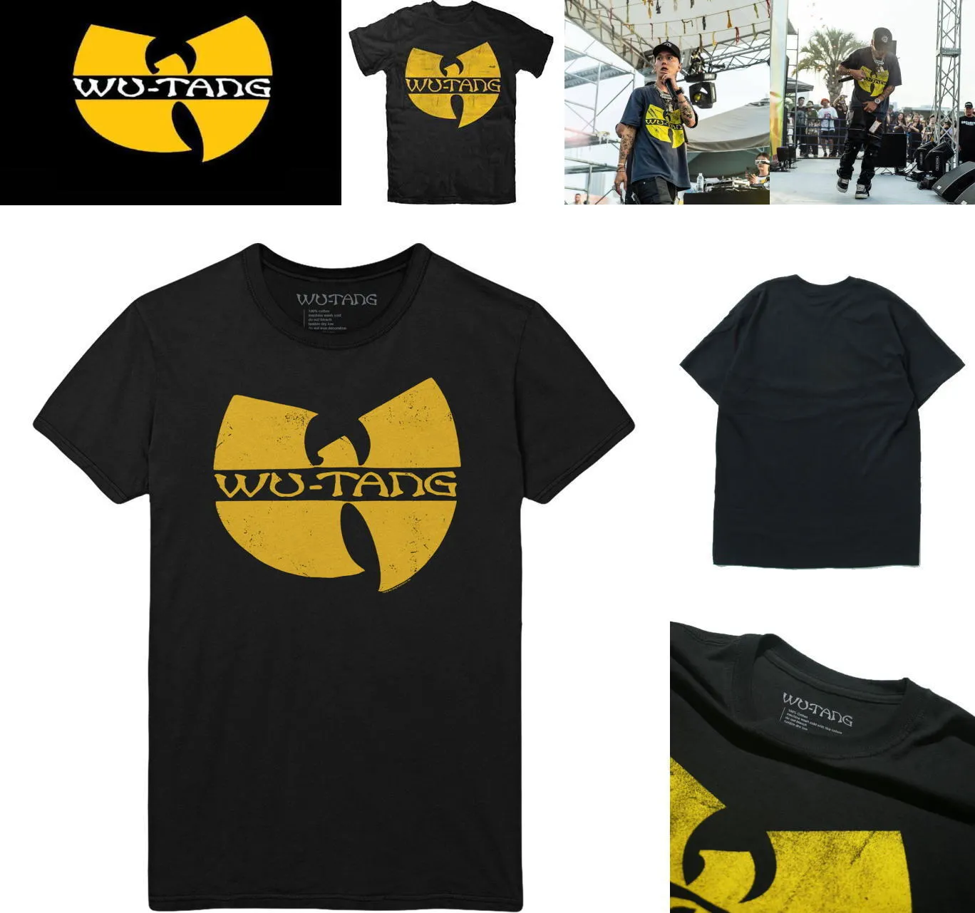 WU WEAR  |Crew Neck Unisex Street Style Cotton Short Sleeves Logo