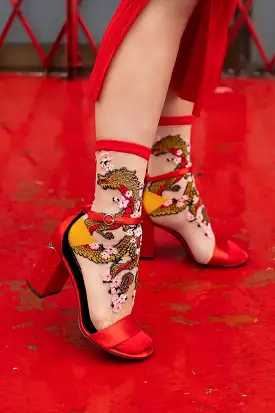 YEAR OF THE DRAGON SHEER SOCKS