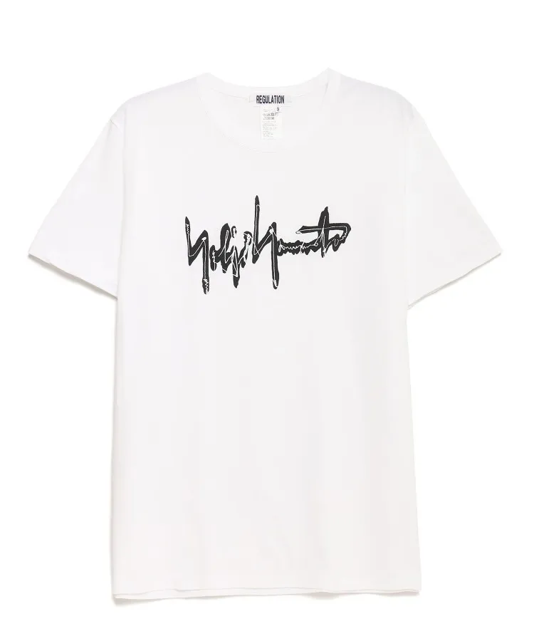 Yohji Yamamoto  |Crew Neck Street Style Cotton Short Sleeves Logo Designers